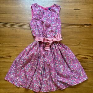 Polo Ralph Lauren pink sleeveless fit flare girls dress SIZE 10